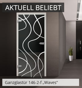 Glastür 146-2-f mit Kurvendekor
