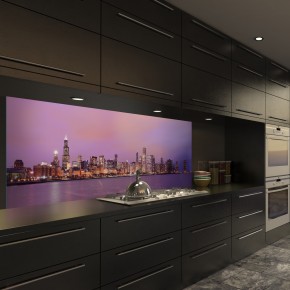 Glasbild Skyline